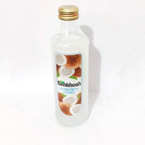 آبمیوه تکه نارگیل بطری شیشه ای بهخوش در طعم های مختلف
