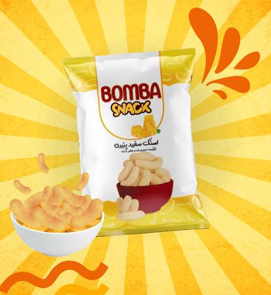 اسنک سفید پنیری بمبا